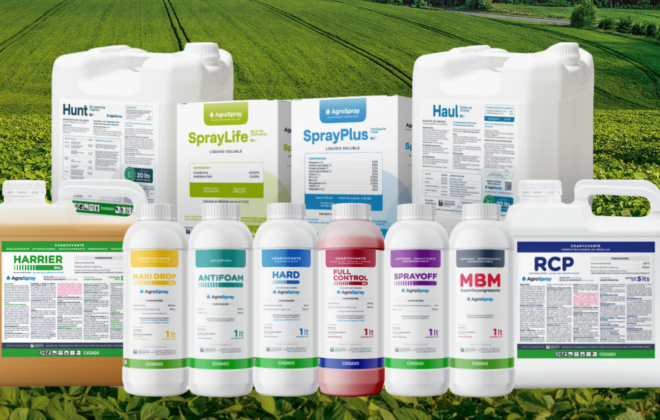 Foto de la paleta de productos de AgroSpray