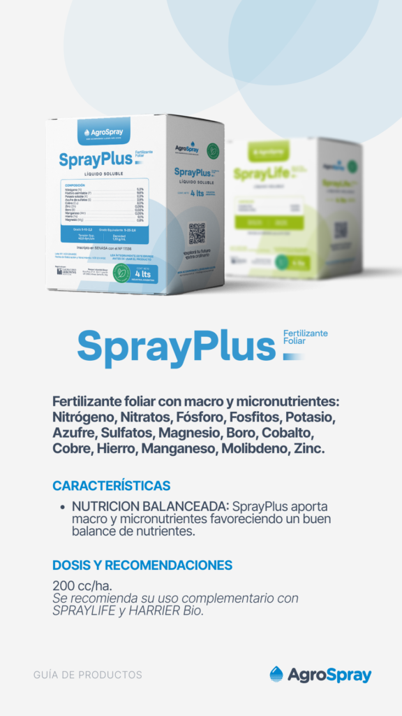 SprayPlus características del producto AgroSpray